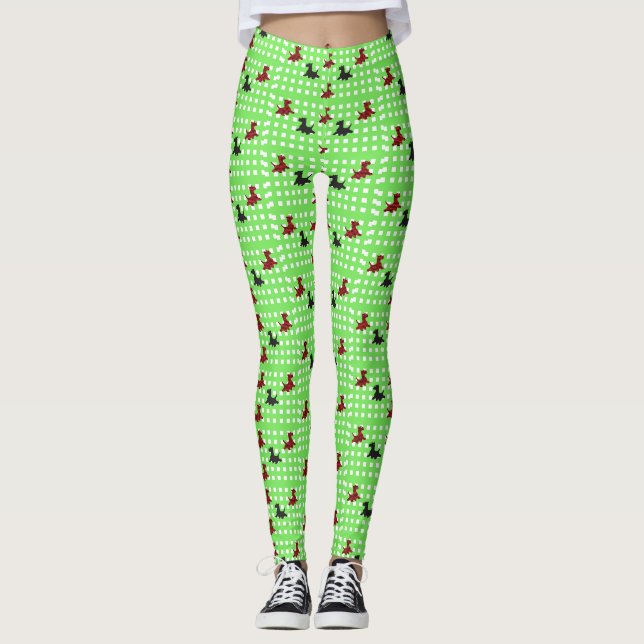 Leggings Chiens écossais (Devant)
