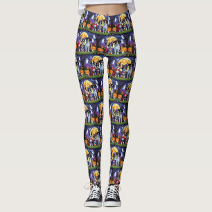 Leggings Chiens Kelpies Australiens Citrouille Halloween Dr