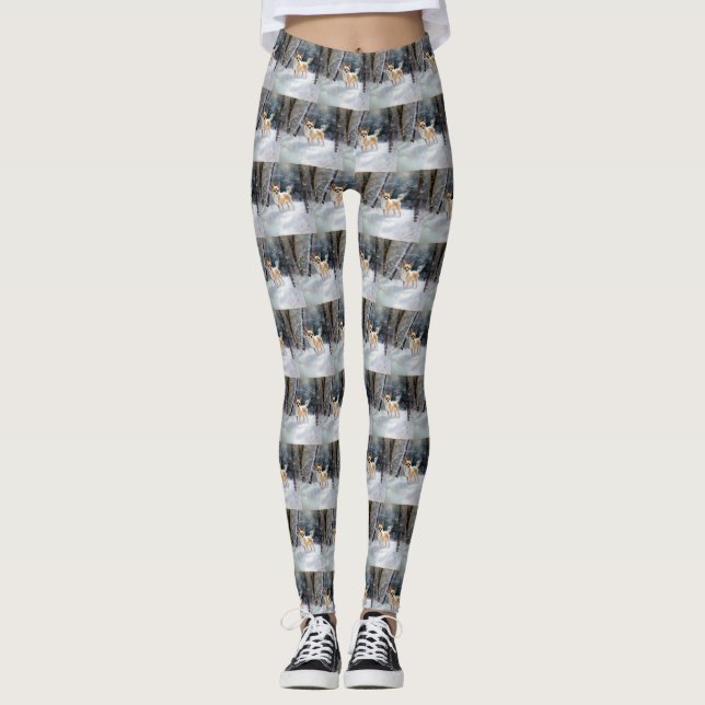 Leggings Chihuahua Laisser neiger Noël (Devant)
