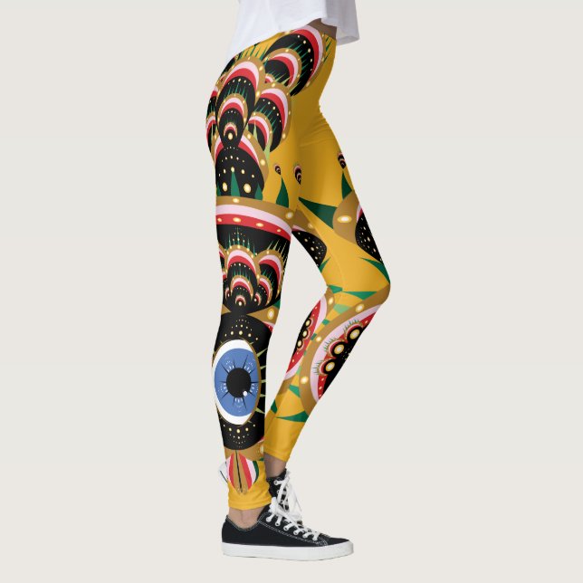 Leggings Chimera - Légumineuses sur toute impression d'oise (Droite)