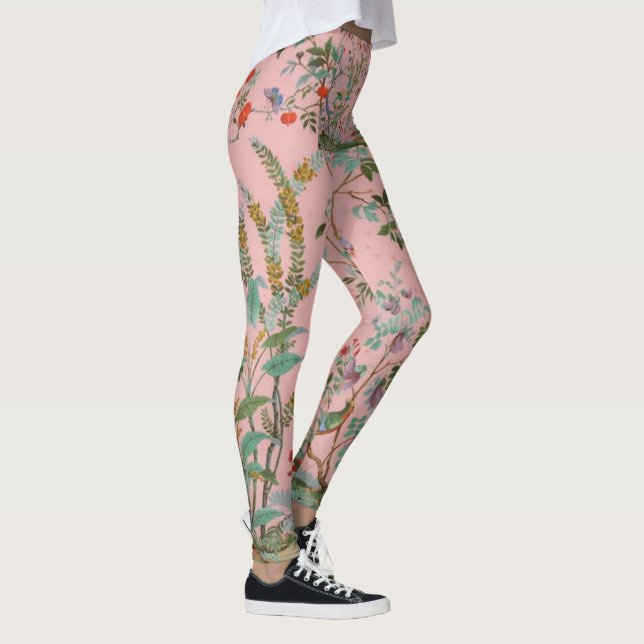 Leggings Chinoiserie rose (Droite)