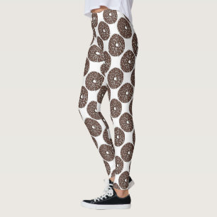 Leggings Chocolat noix de coco Doughnut Imprimer Aliment al