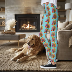 Leggings Chouette à fleurs