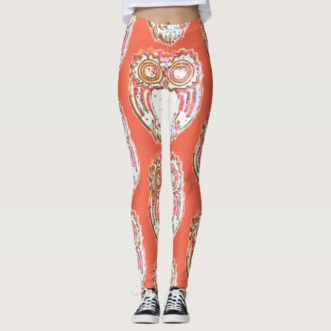 Leggings Chouette éblouie (Devant)