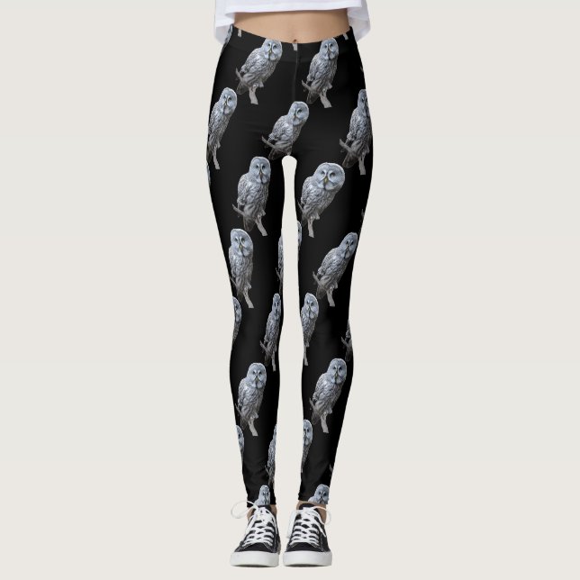 Leggings Chouette grise (Devant)