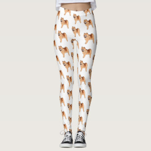 Leggings Chow Chow dog cartoon