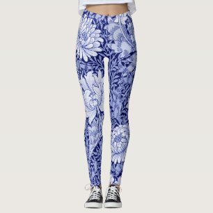 Leggings Chrysanthemum Blue, William Morris
