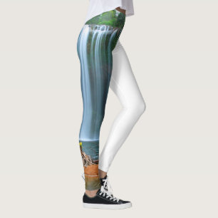 LEGGINGS CHUTE D'EAU DE FLEURS JAUNES