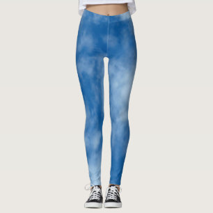 Leggings Ciel bleu avec nuages Photographie de la nature
