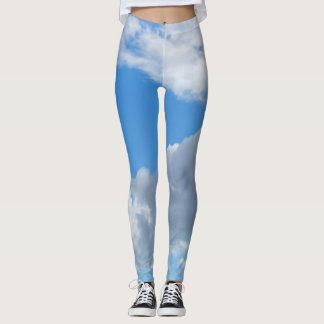 Leggings Ciel bleu et nuages