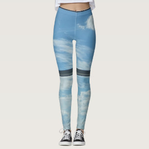 Leggings ciel bleu (fenêtre de l'aéroport)