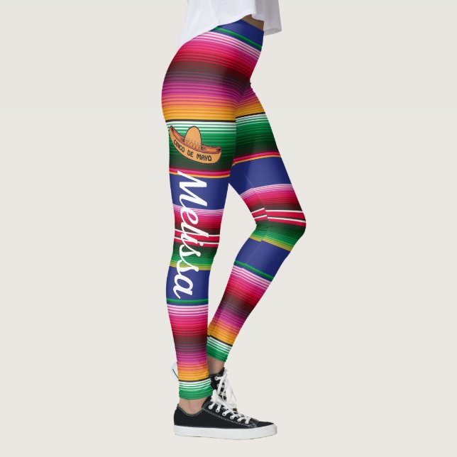 Leggings Cinco de Mayo Serape Nom du Motif (Droite)