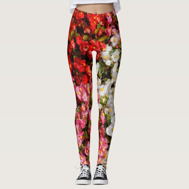 Leggings Cire colorée Begonias (Devant)