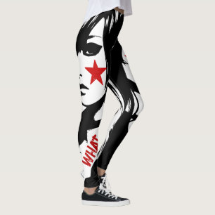 Leggings Citation personnalisée Punk Rock Texte Street Art 
