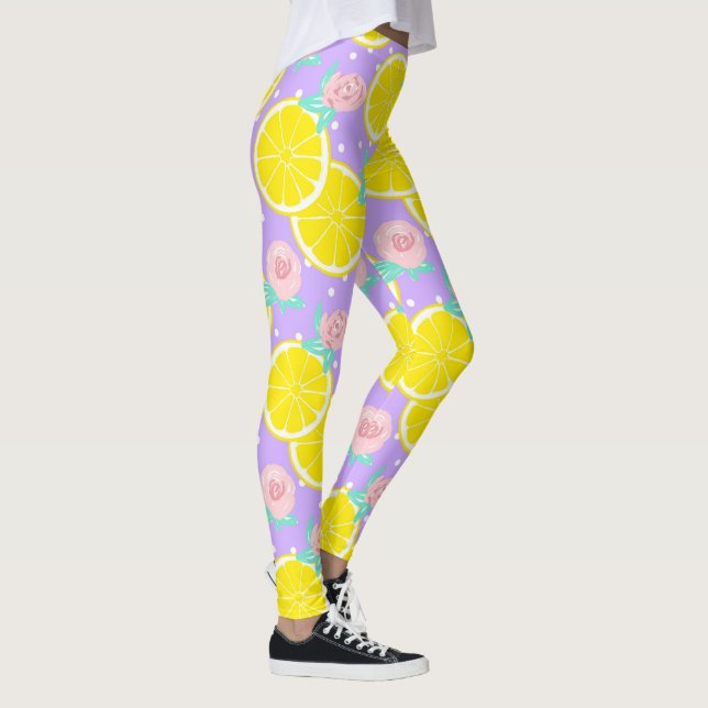 Leggings Citrons et Roses (Droite)