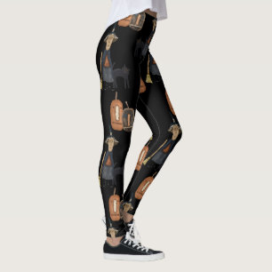 Leggings Citrouille, Sorcière, Chat Halloween