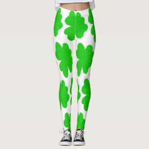 Leggings Clair shamrock chanceux trèfle St. Patrick's Day