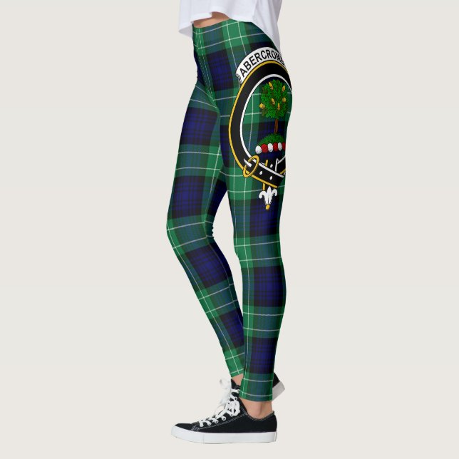 Leggings Clan Abercrombie Ecusson Tartan Femmes Scotstee (Gauche)