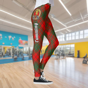 Leggings Clan Cumming Crest sur Tartan