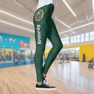 Leggings Clan Kennedy Crest sur Tartan