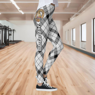 Leggings Clan MacFarlane Tartan noir et blanc