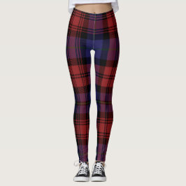 Leggings Clan MacLachlan Plaid Tartan rouge violet chèque