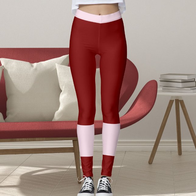 Leggings Classic Red Pink Valentine's Day Girlfriend Gift (Créateur téléchargé)