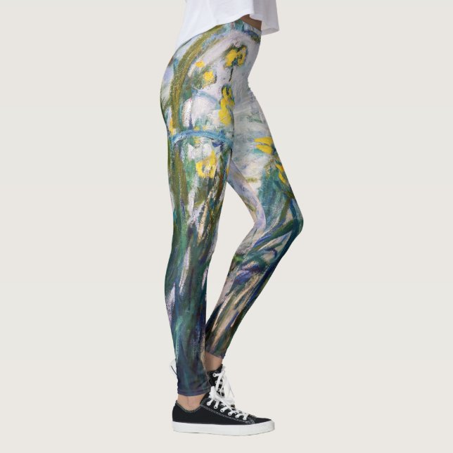Leggings Claude Monet - Iris jaunes et violets (Droite)