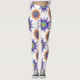 Leggings Clochettes Mandalas Floraux Motif Sans Couture