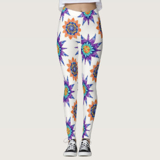Leggings Clochettes Mandalas Floraux Motif Sans Couture