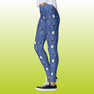 Leggings Club de golf motif cool bleu