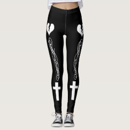 Leggings Coeur brisé monochrome