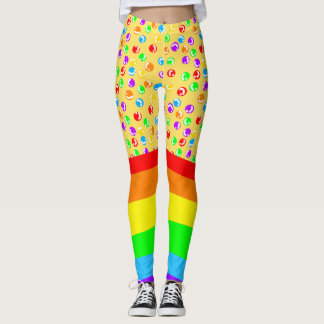 Leggings Coeur clown et arc en ciel