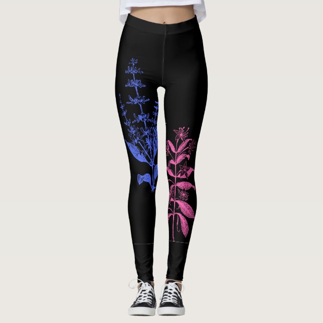 Leggings Coeur des guêtres de fines herbes d'école d'herbes (Devant)
