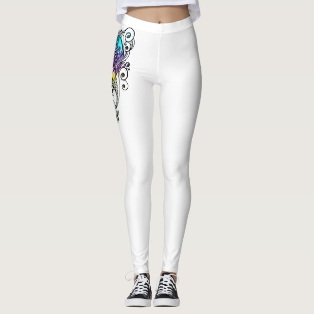 Leggings Coeur métallique spirale (Devant)