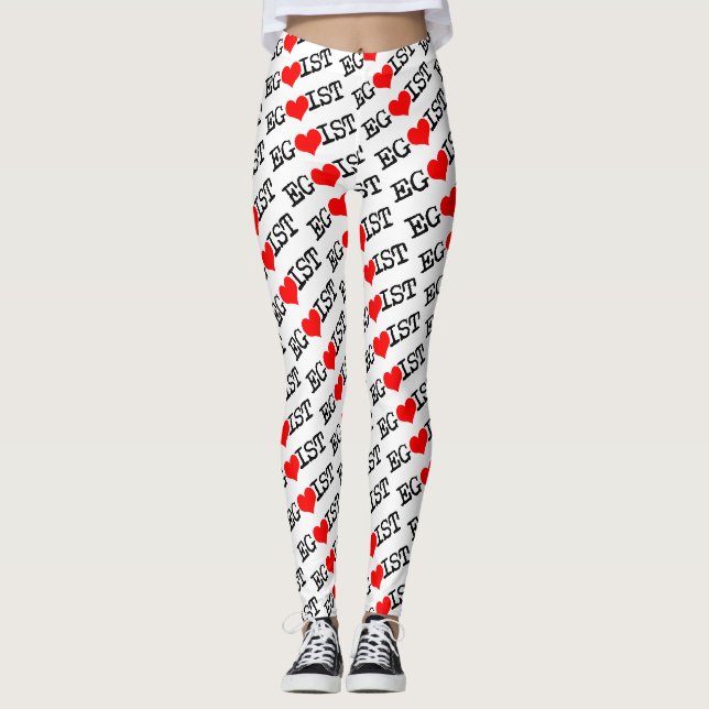 Leggings Coeur rouge égoiste (Devant)