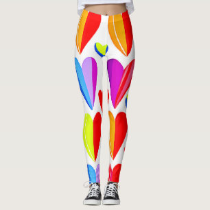 Leggings Coeurs colorés Bliss : Motif