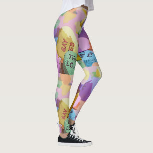 Leggings Coeurs de conversation aquarelle