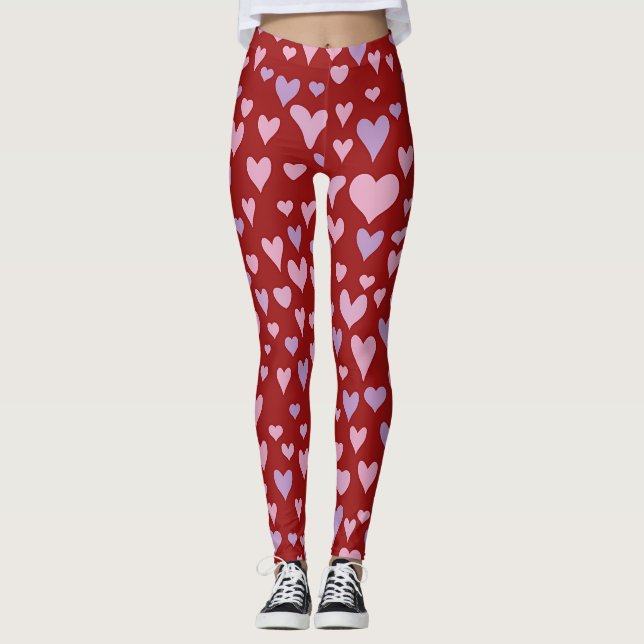 Leggings Cœurs de la Saint-Valentin (Devant)