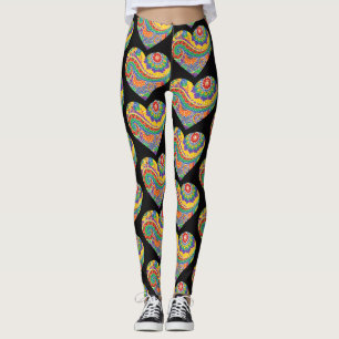 Leggings Cœurs de mandala