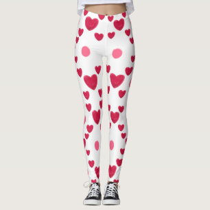 Leggings Cœurs en gelée 3D personnalisés & motif mignon à p