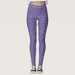 Leggings Coeurs minuscules polka sur violet violet Ultra vi