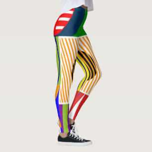Leggings Collage de forme Bauhaus 