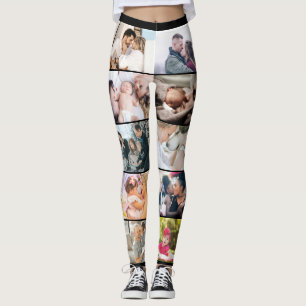 Leggings Collage photo personnalisé de famille 20 photos