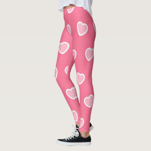 Leggings Collection de la Saint-Valentin rose moderne