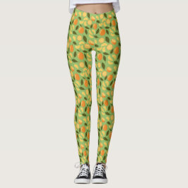 Leggings Collection de Motifs de paniers de fruits - Orange