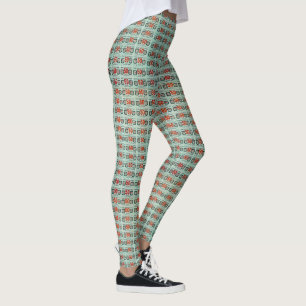 Leggings Collection de timbres de trading rétro