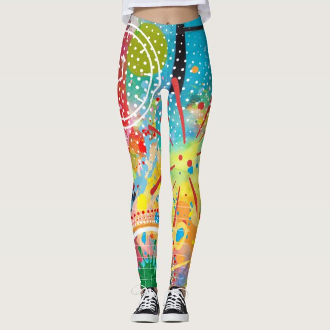 Leggings Collection d'explosions de couleur (Devant)