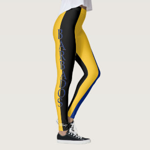 Leggings Colonnes de drapeau de la Barbade Légendes