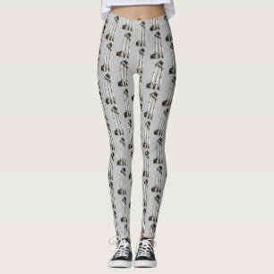 Leggings Colonnes de pierre ancienne sur gris